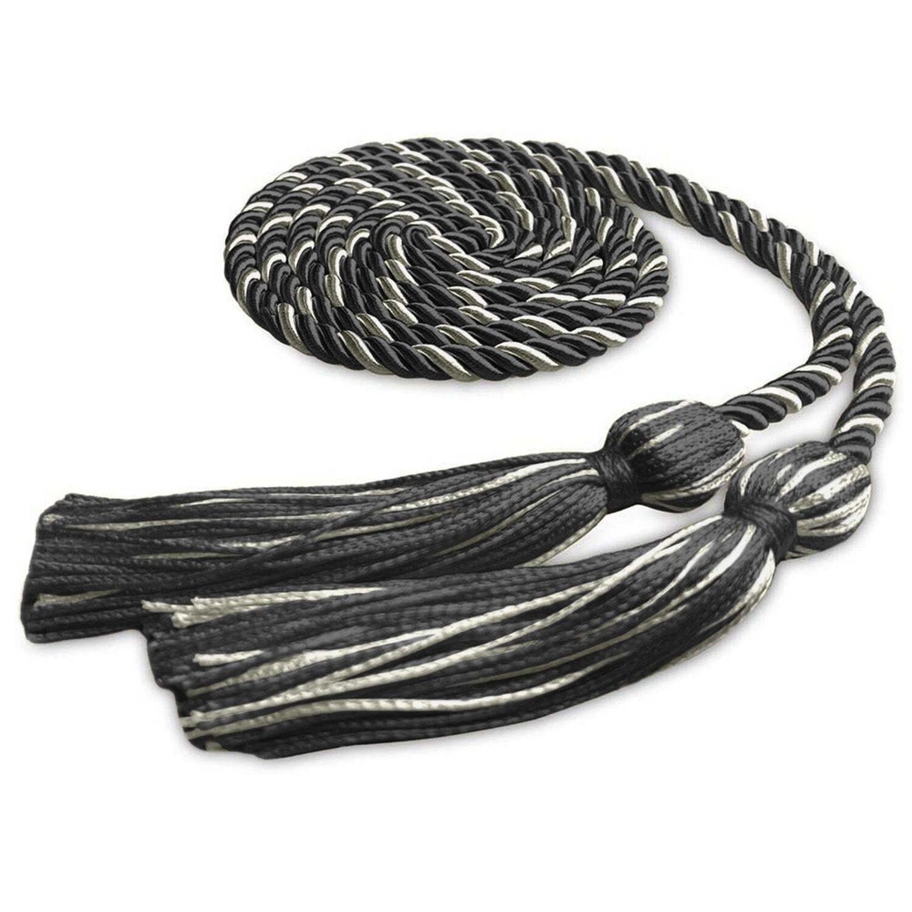 Endea Graduation Single Honor Cord Black/Silver for High School & College