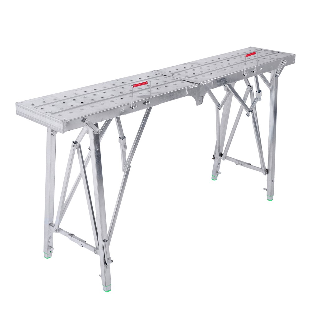 LABLT 1.6m Scaffolding, Adjustable Work Platform Scaffold Tower Ladder Stool