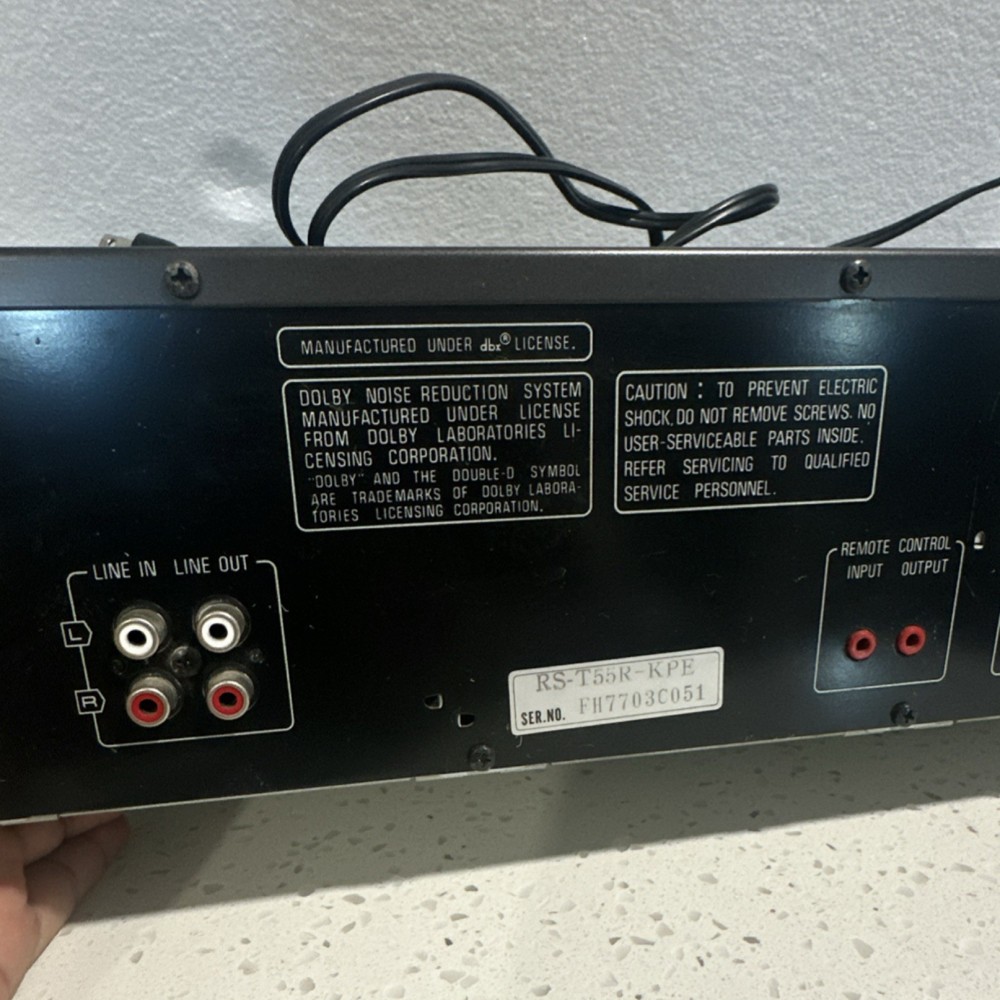 Technics RS-T55R Auto Reverse Double Cassette Deck Dolby Noise Reduction Black