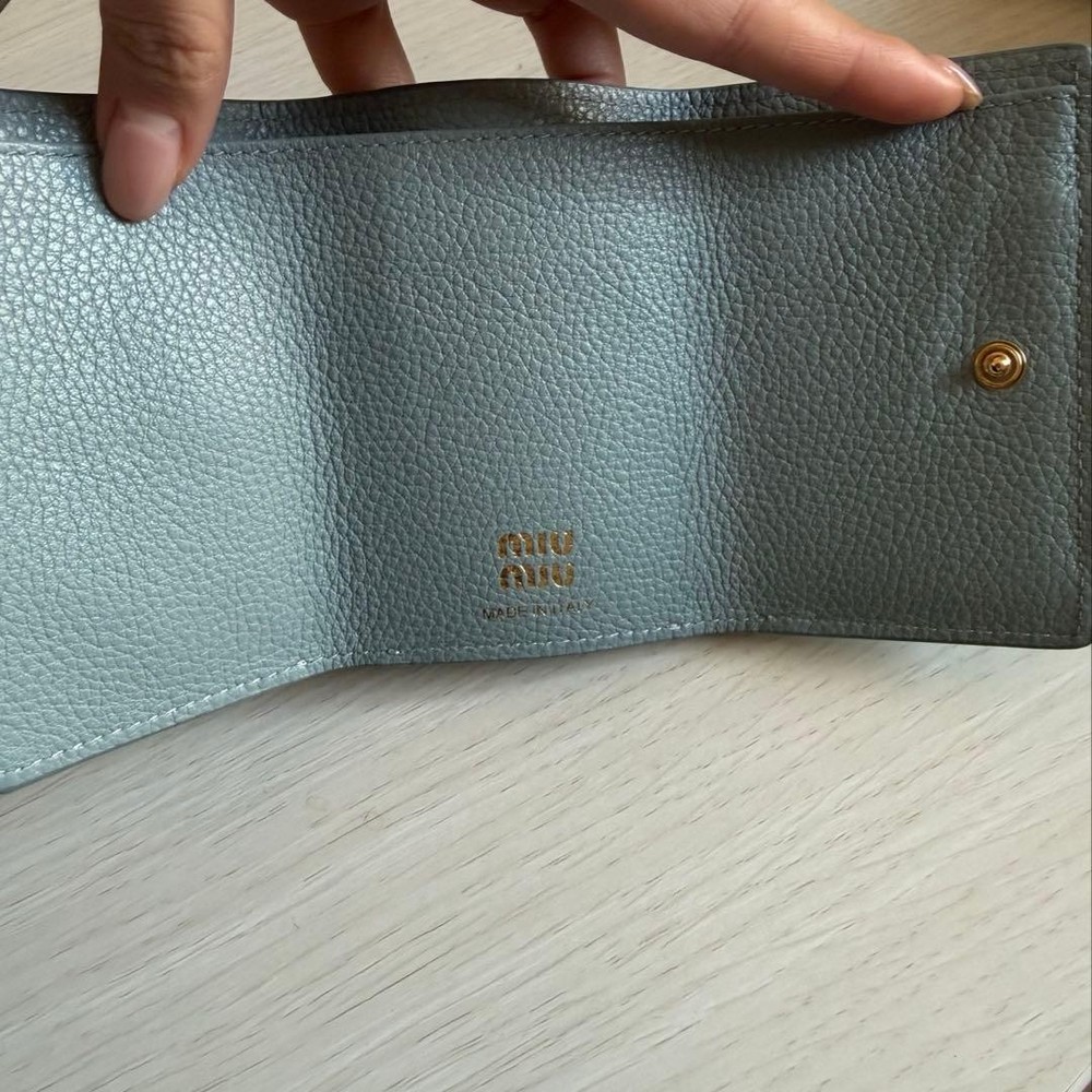 miumiu Wallet with Box Used Tri-Fold Wallet