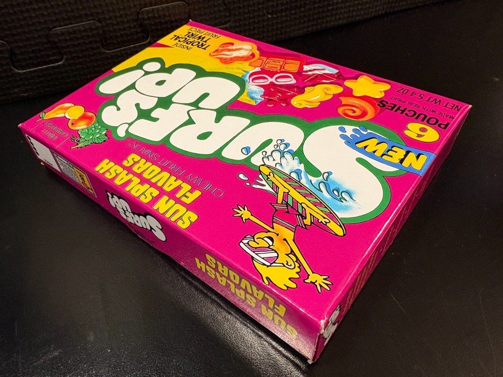 Surfs Up fruit snacks - Empty custom design display box