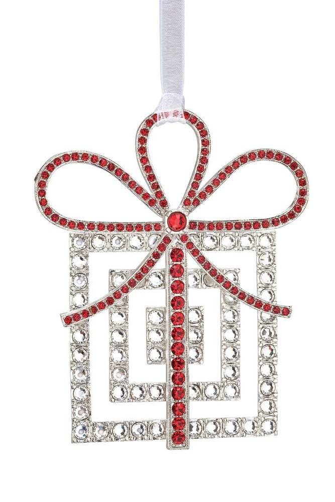 Lunt Silverplate Crystal Package Ornament