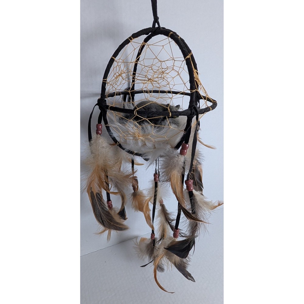 Handmade Dream Catcher Bear Decor Feather Beads Hanging Boho Native Style