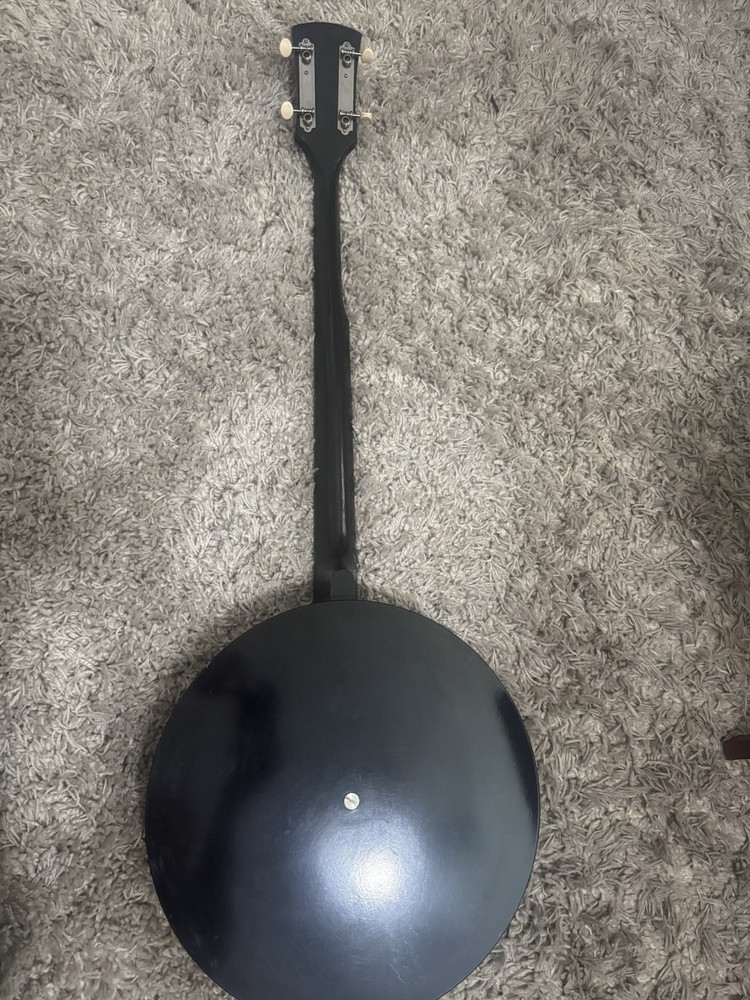 Continental 4-String Closed Back Polished Banjo Black