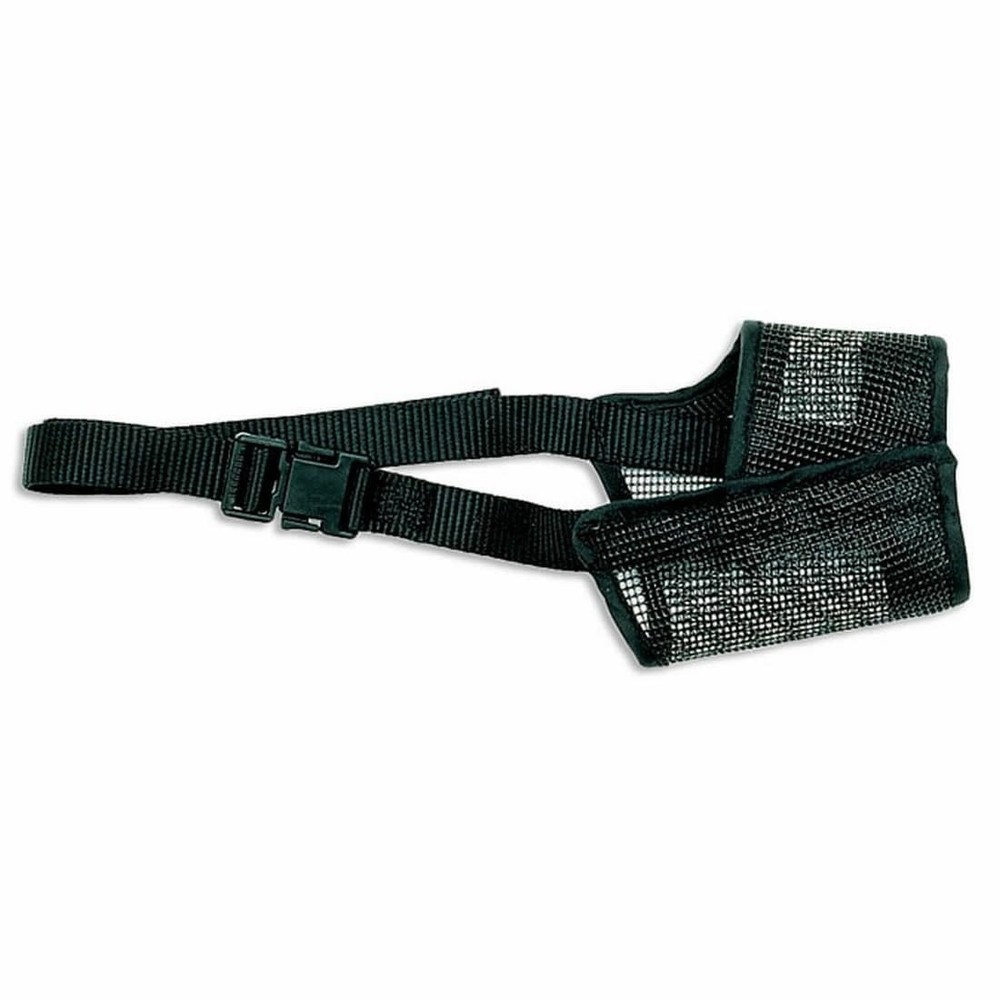 Coastal Pet Best Fit Adjustable Mesh Dog Muzzle/Open Front Design- Black, 4"