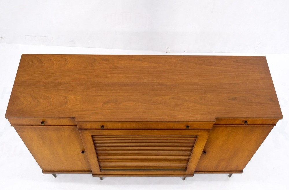 Widdicomb Tambour Doors Compartment Console Server Credenza Cabinet Sideboard