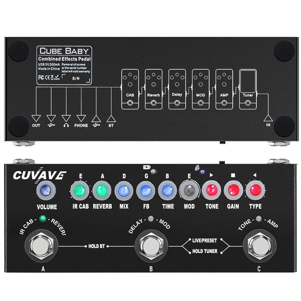 Multi Effects Guitar Pedal,Cube Baby Guitar Multi Effects Pedal Delay Chorus ...