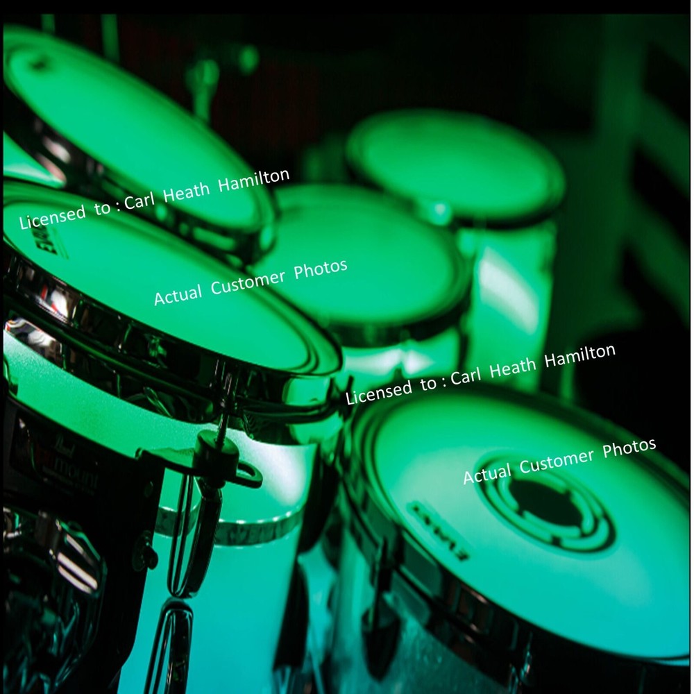 LED Drum Lights - works with ANY drum set clear or solid drums - Lights for drum