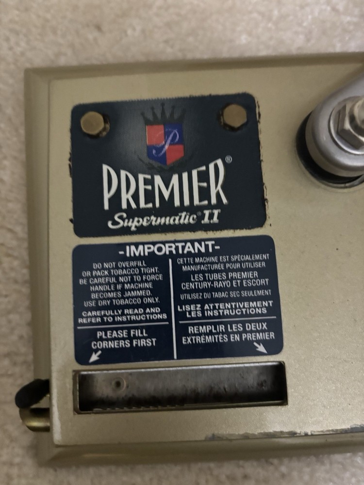 PREMIER Supermatic Cigarette Injector Machine Makes 100mm Regular & King Size