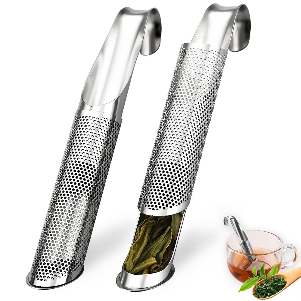 Tea Infusers 2-Pack Extra Fine Mesh Strainer with Long Handle for Loose Tea