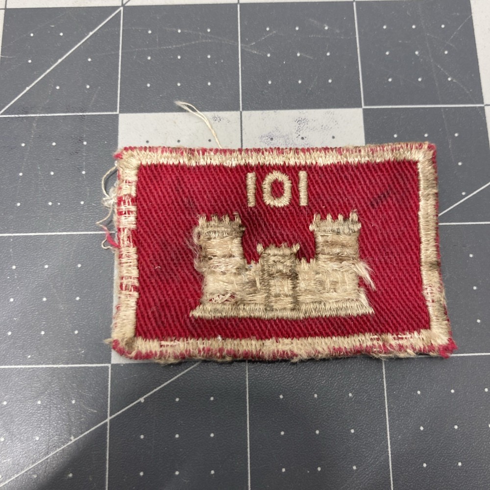 US Army Engineers Patch 101 Engineer Battalion Pos WWII