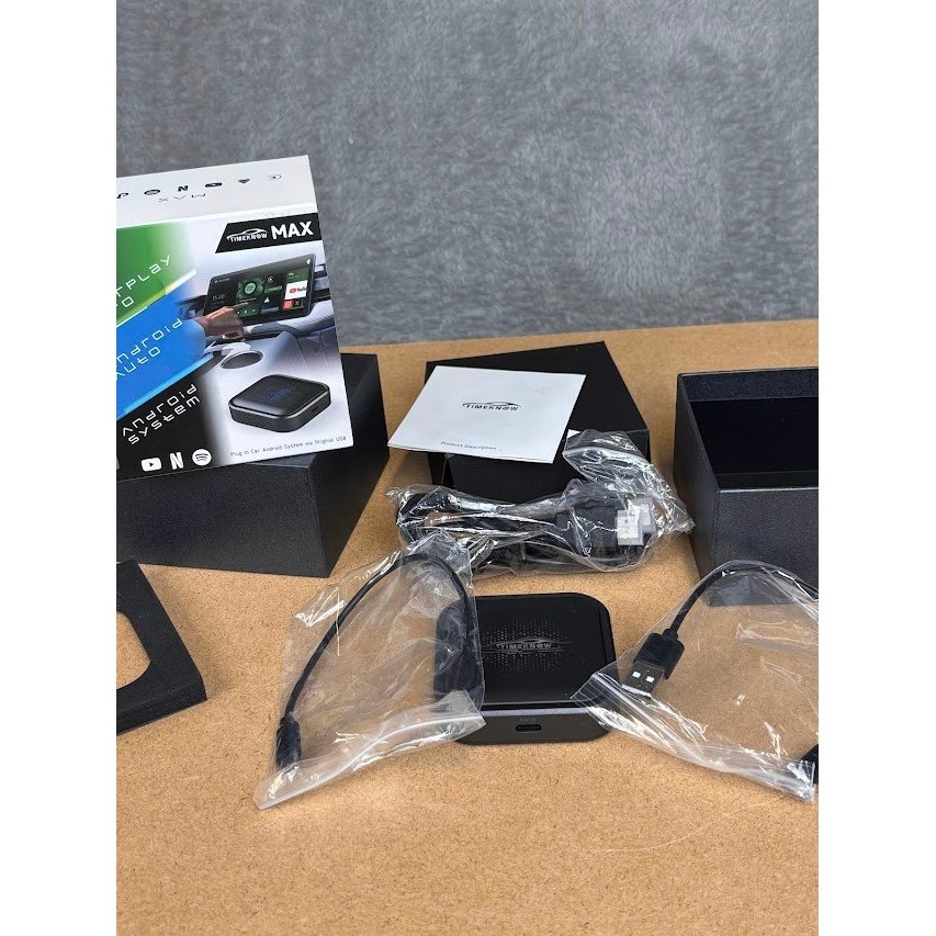 Timeknow Android Box Max R607 Wireless CarPlay Android Auto Adapter Iron Gray