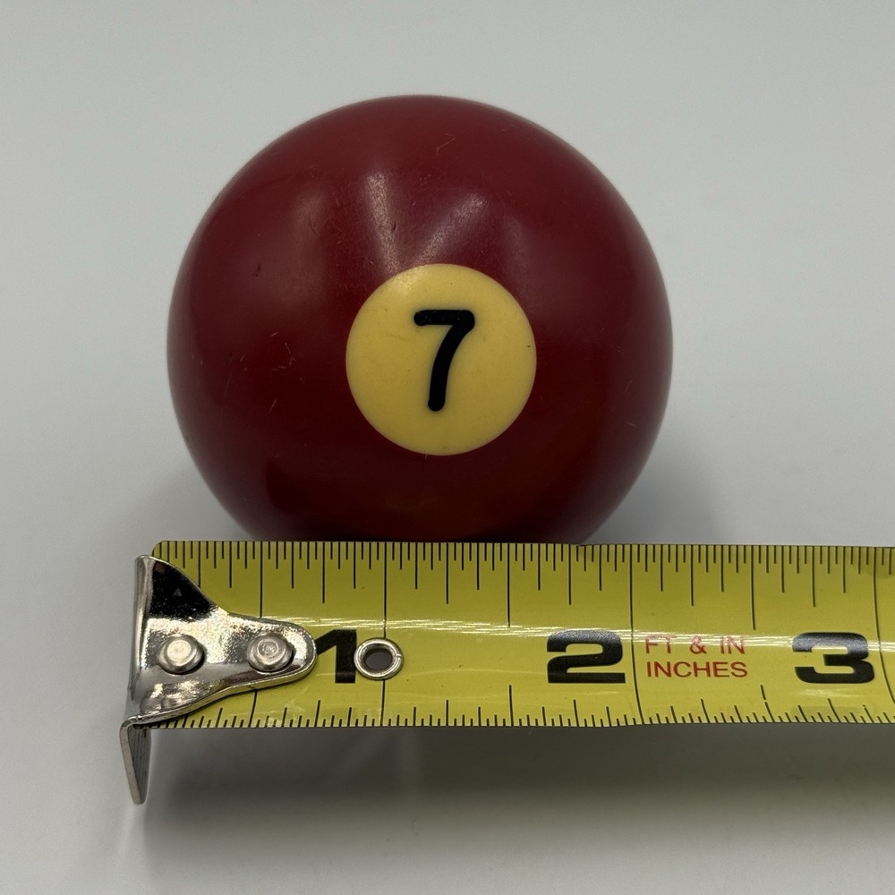 Vintage No. 7 Solid Red Pool Ball – 2” Billiard Replacement