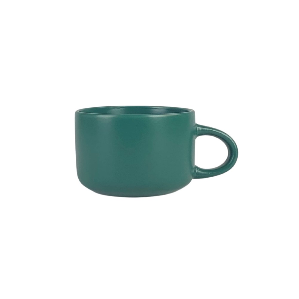 Wazee Matte Coupe Dinnerware Set, 16 pc, Emerald Green