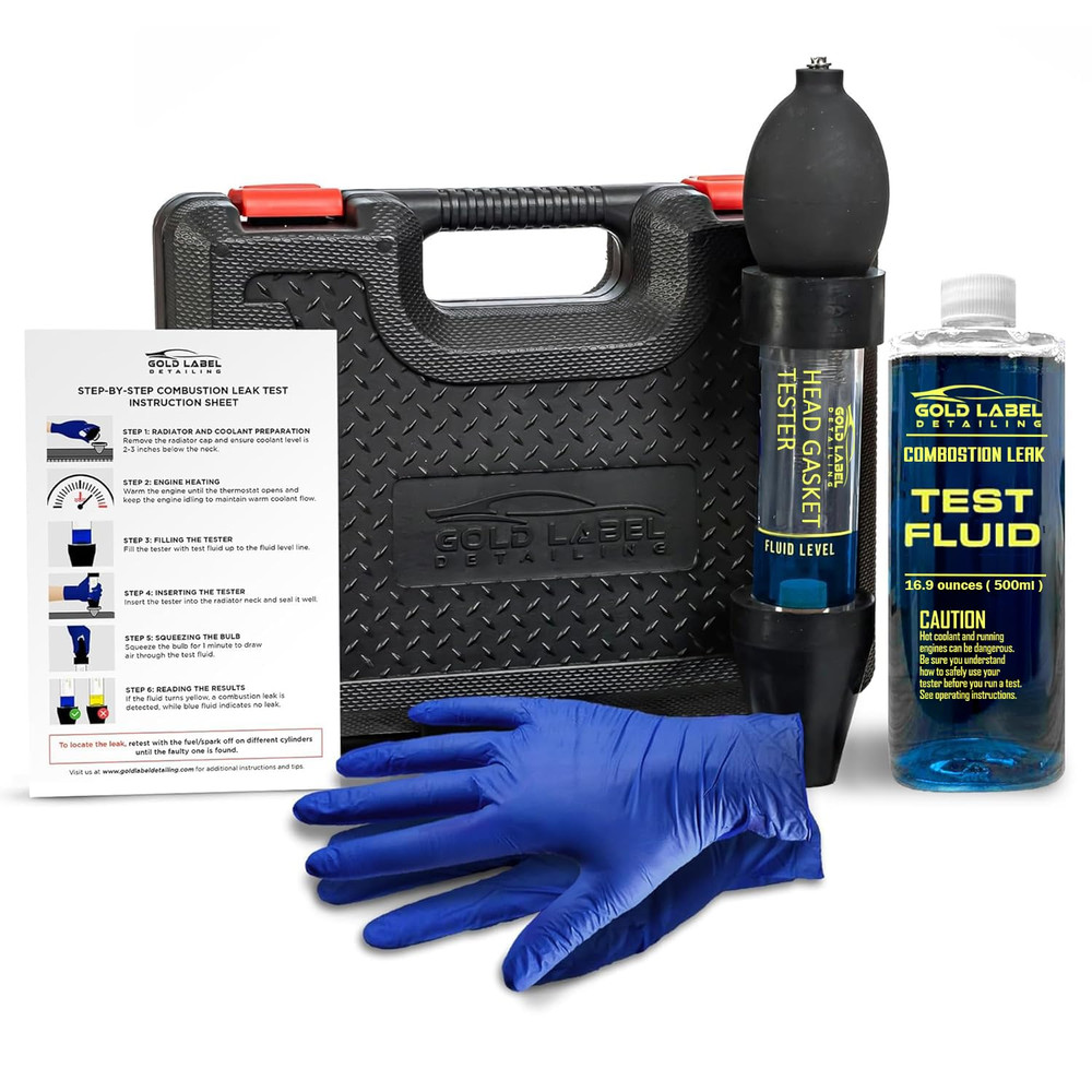Combustion Leak Detector Kit 100+ Tests Automotive Engine Block & Head Gasket
