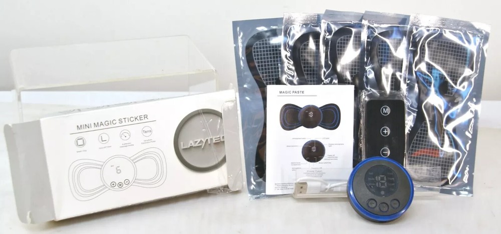 LazyTech EMS Electrical Muscle Stimulator 8 Modes 5 Pads Remote