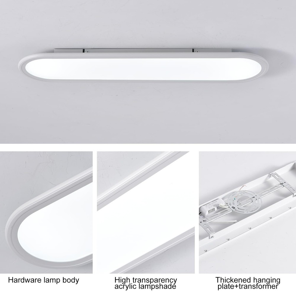 6000K Cool White Modern Ceiling Light Ultra Thin Low Profile for Bedroom Hallway