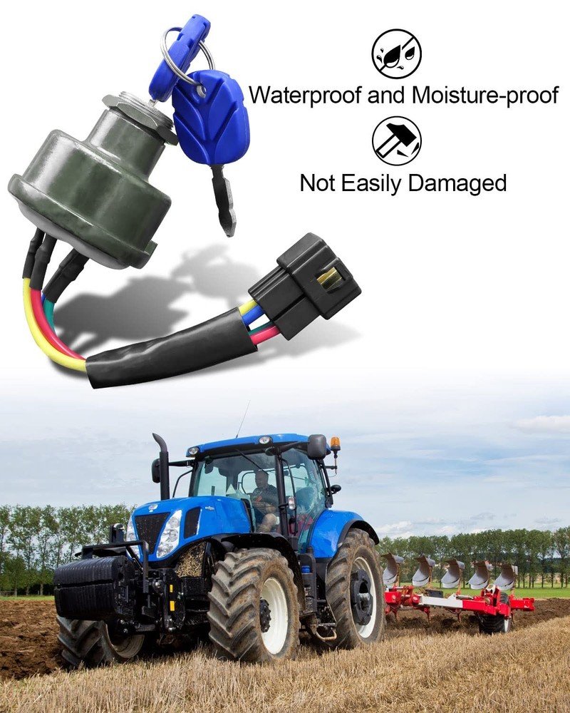 Ignition Switch Key For New Holland Tractor Replace 82826806 87304791 Workmaster