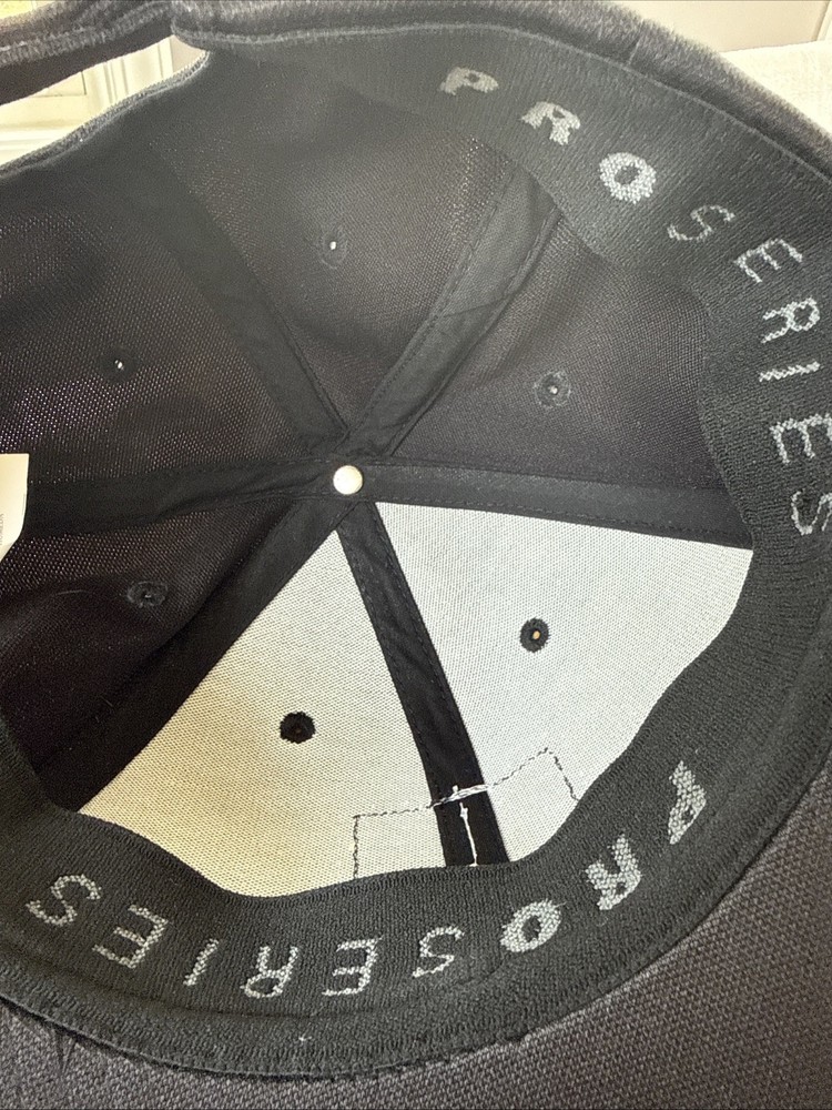 PGA Tour Pro Series Adjustable Hat Black Structured Golf Cap EUC