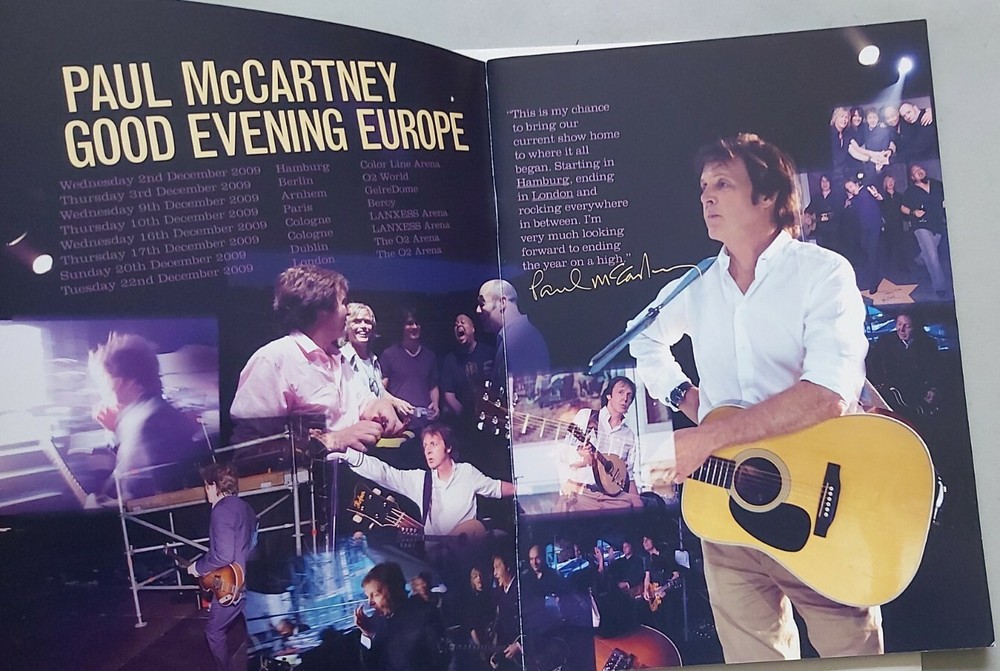 PAUL MCCARTNEY GOOD EVENING LONDON ORIGINAL TOUR PROGRAM