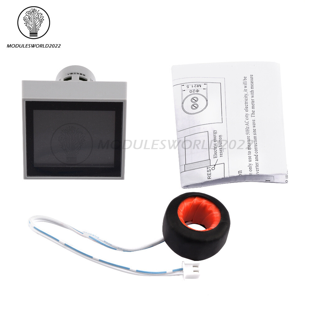 AC50V-300V 100A LCD Digital Multi-function Voltage Current Power Frequency Meter