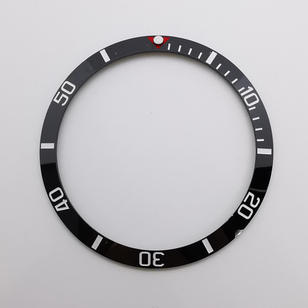 34mm aluminum/ceramic watch bezel insert fit Corgeut 36mm automatic watch case