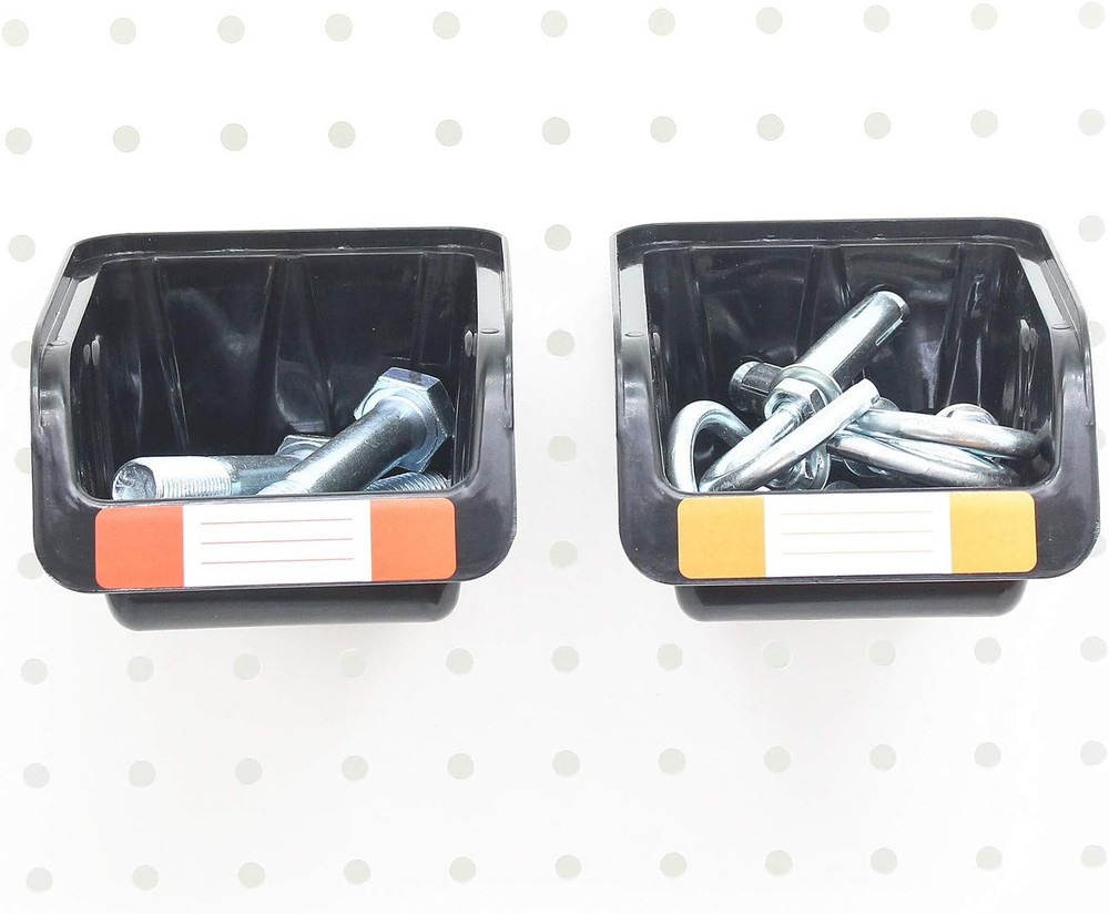 Pegboard Bins Kit 12 PACK Black Pegboard Parts Storage Tool Peg Borad Workbench