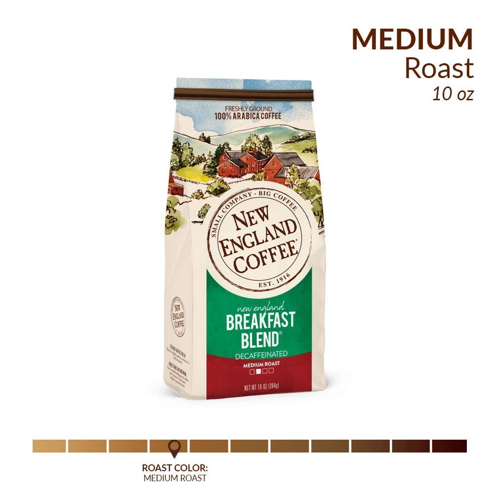 Rich Decaffeinated Medium Roast Coffee - 10oz Small-Batch Ground Coffee