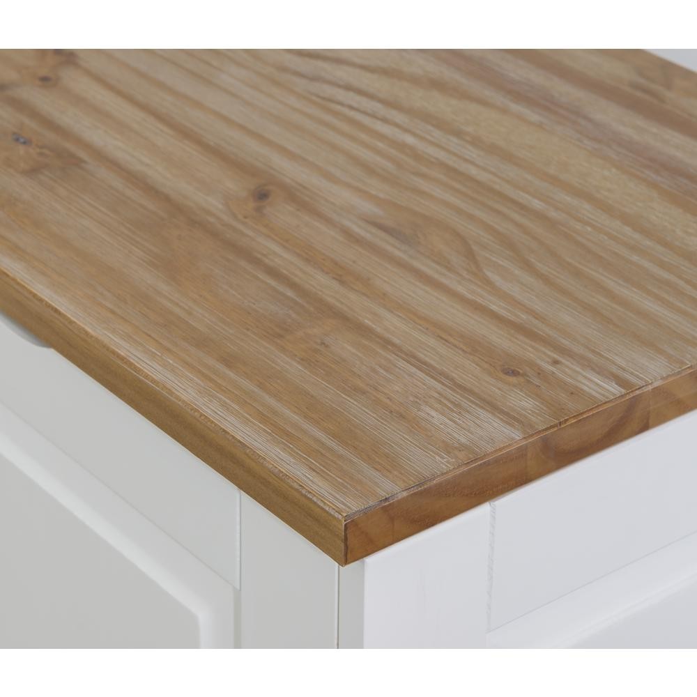 Tobin Backless Two Tone Breakfast Nook, Natural And White