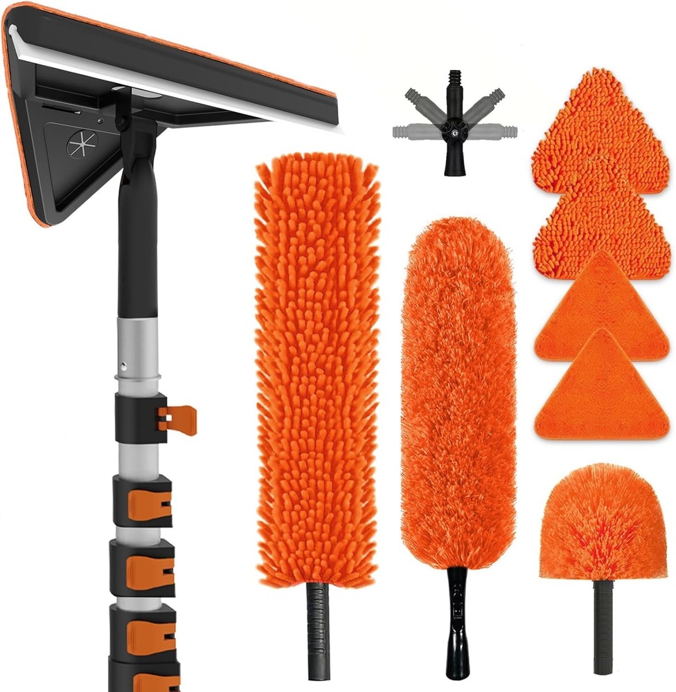 30-foot telescoping dusting kit, dusting brush with telescoping handle,