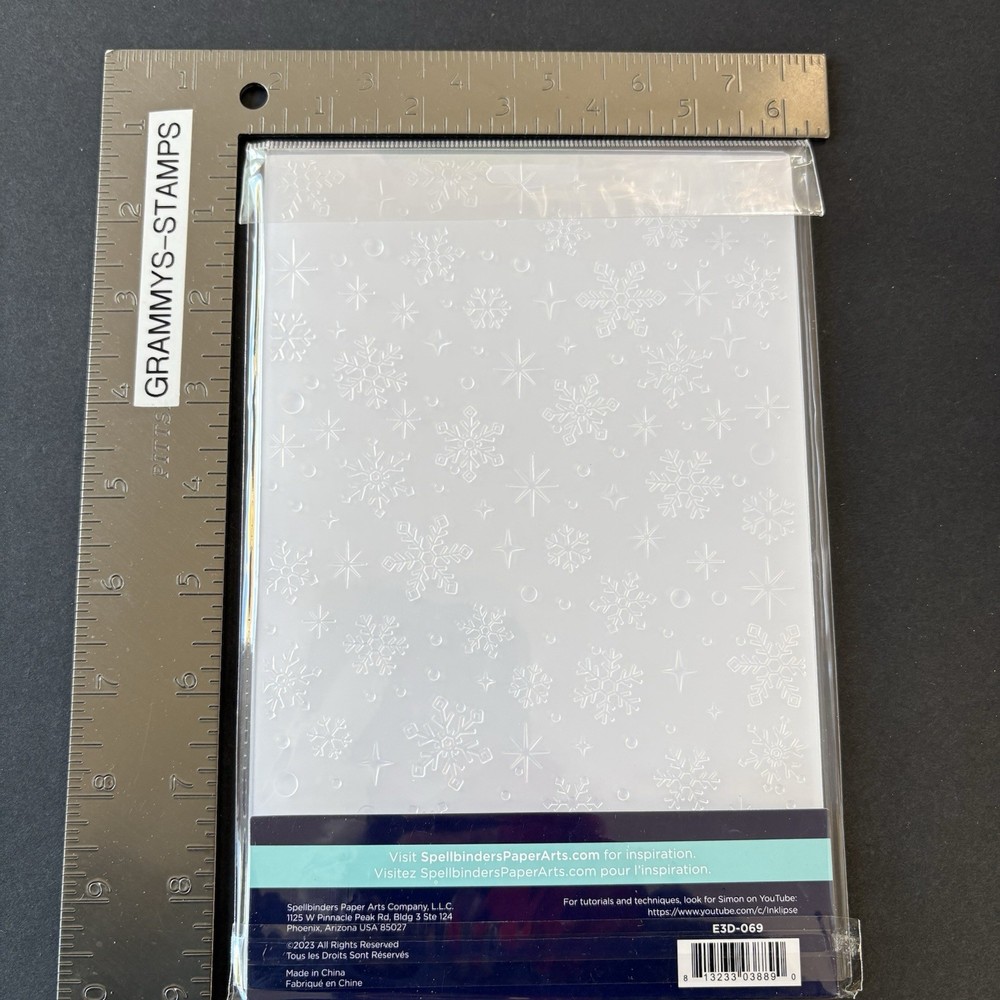 Simon Hurley Sparkling Snow Spellbinders 3D Embossing Folder