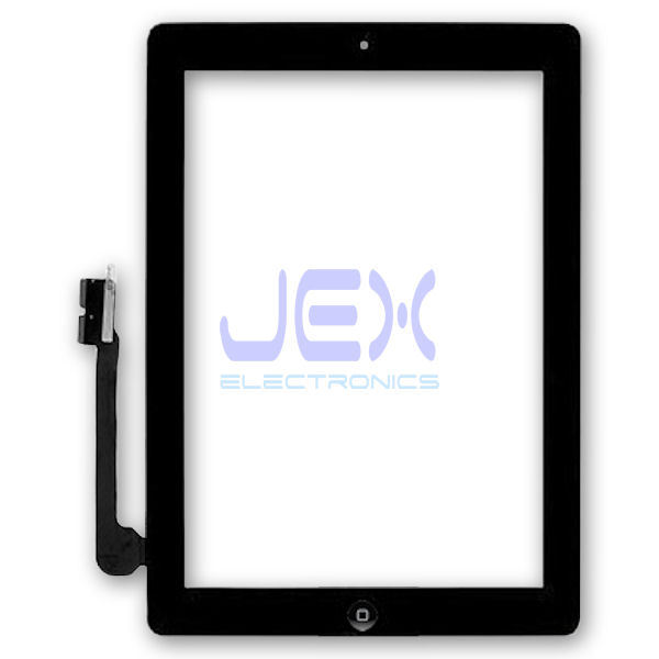 Replacement Black Glass Digitizer Touch Screen Full Front Assembly for iPad 4