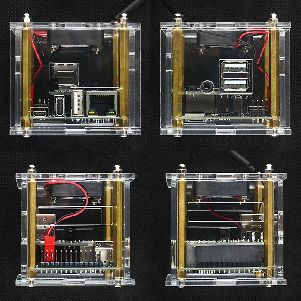 Acrylic Case Transparent Enclosure Clear Protective Cover For Orange Pi Zero 3