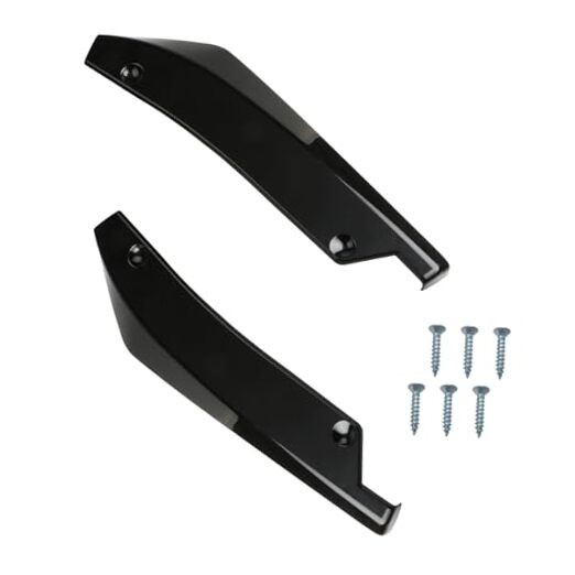 2PCS Car Rear Bumper Canard Diffuser Protector, Anti-Collision Side Black