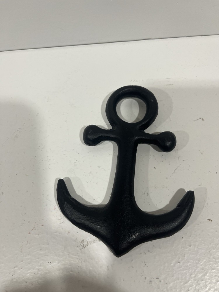 Old Antique Small Iron Anchor Stand, 5''
