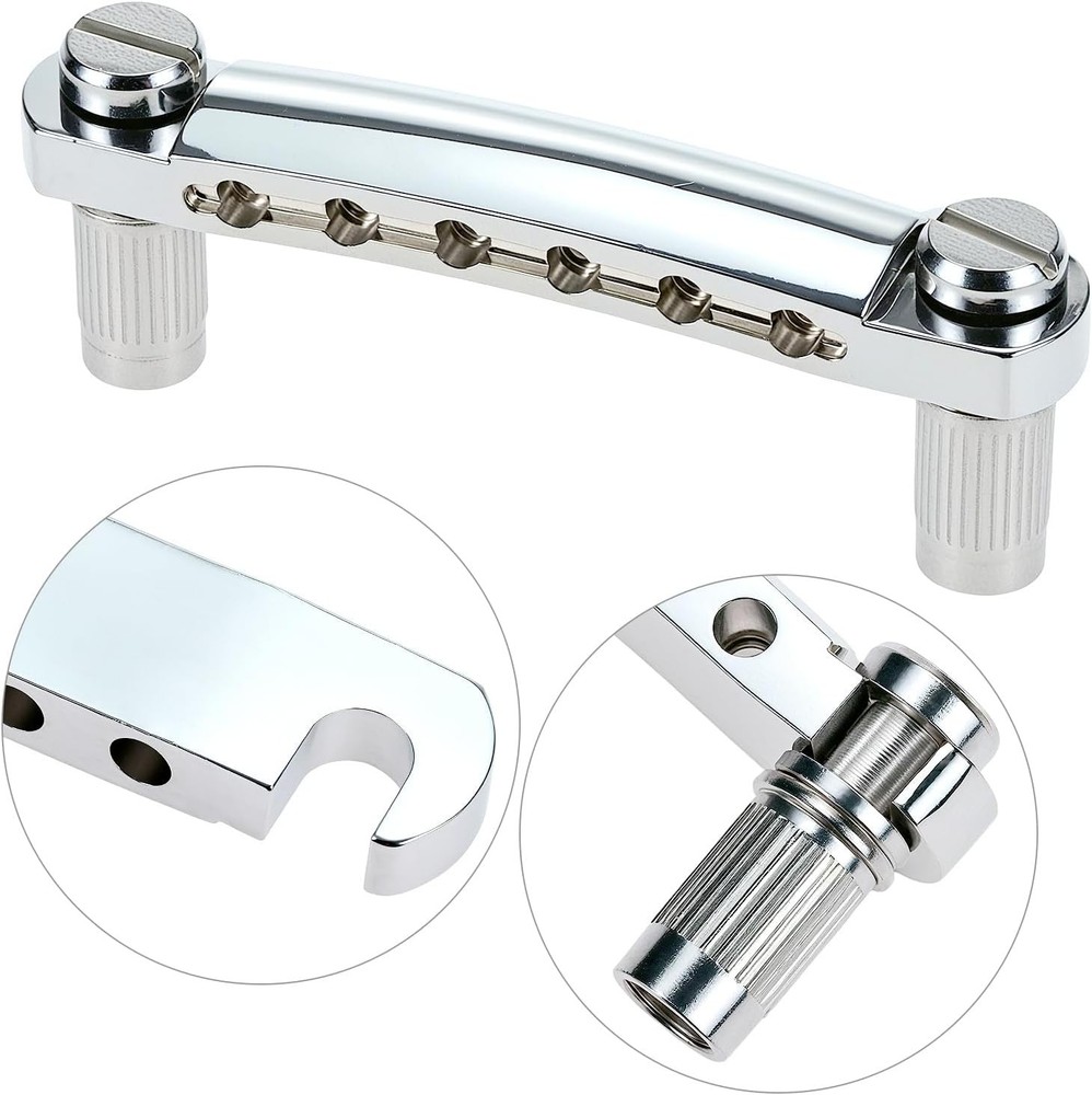 QWORK ABR-1 Tune-o-matic Bridge Roller Saddle Bridge, Tailpiece Bridge