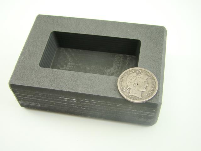 100 Gram Ag Silver Bar High Density Graphite Ingot Mold Loaf Rectangle