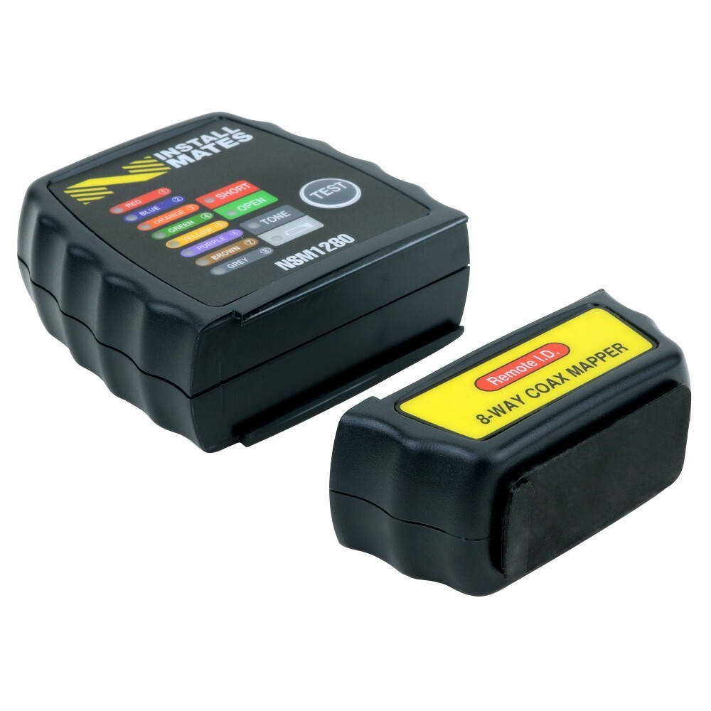 InstallMates™ 8-Way Coax Mapper (Color-Coded Indicators and Mesh Storage Case)