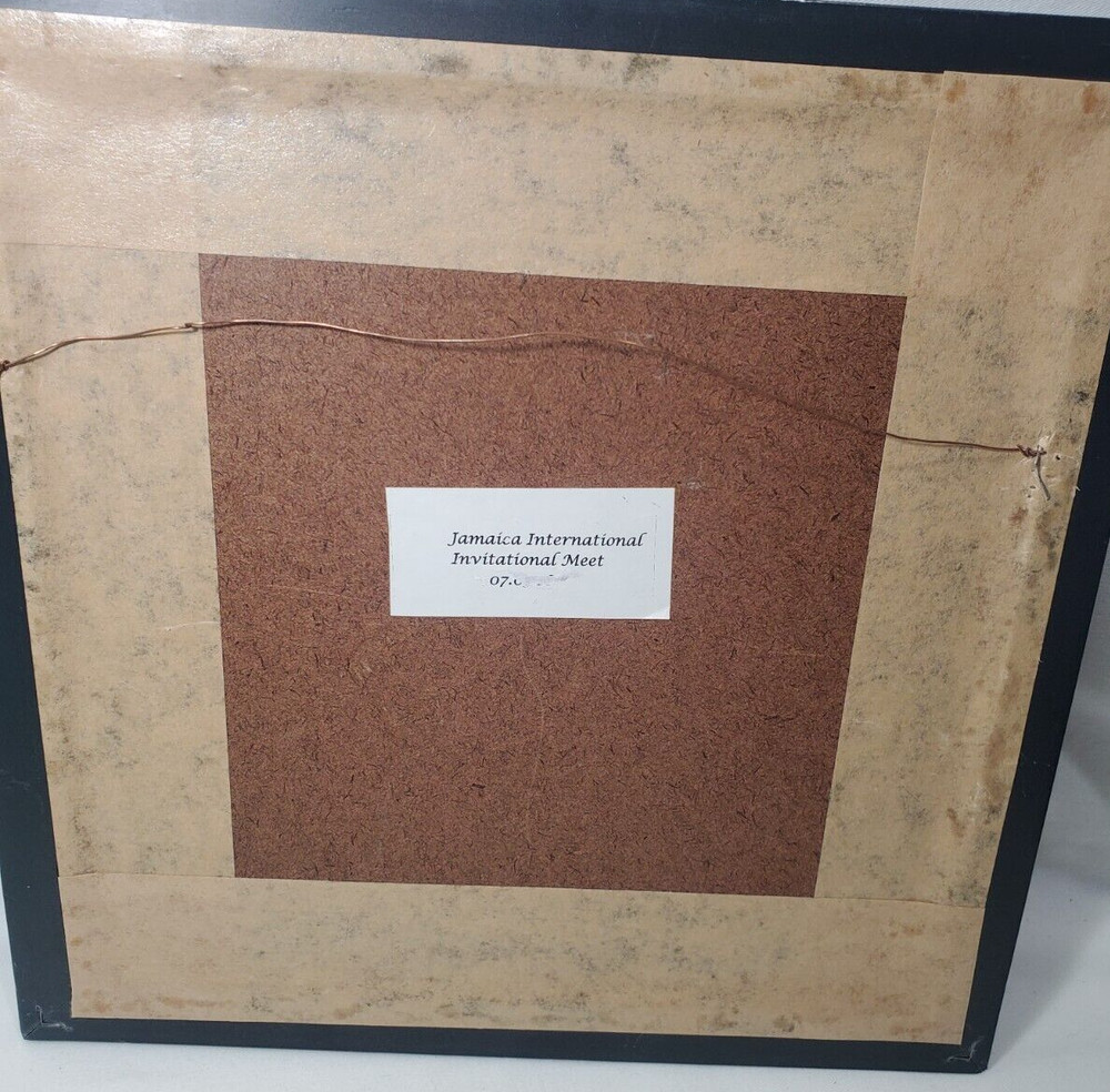 Framed Tile Jamaican International Invitational Meet Signed