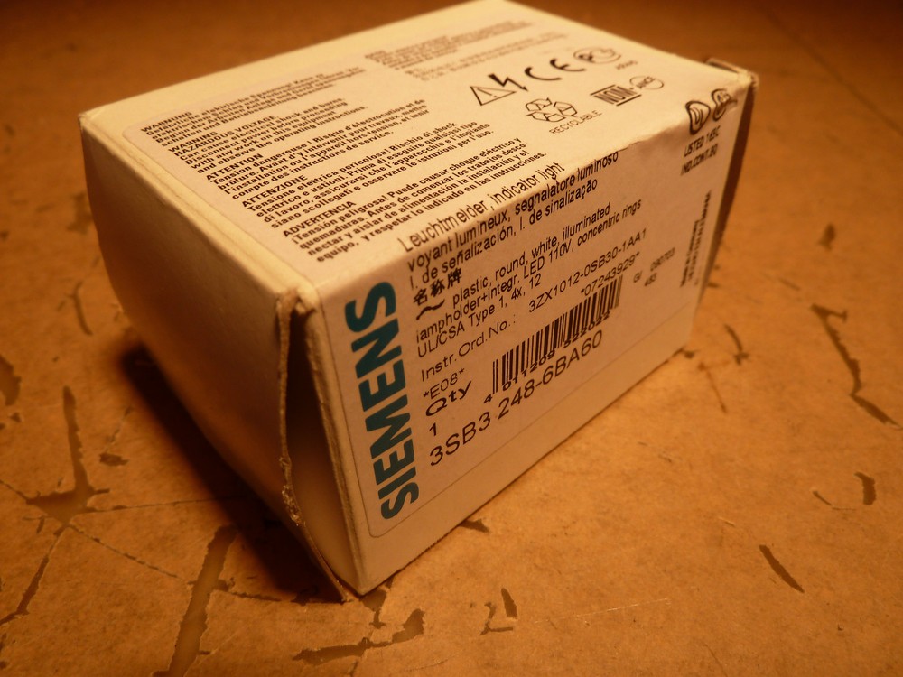 SIEMENS INDICATOR LIGHT (WHITE) 3SB3 248-6BA60 [10F]