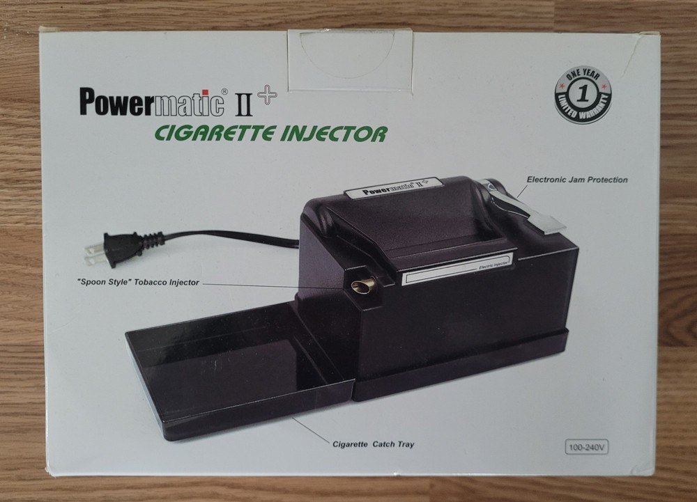 POWERMATIC II+ CIGARETTE INJECTOR MACHINE for Regular and 100mm Cigarettes