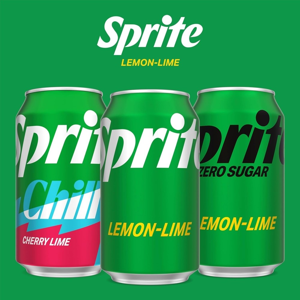 Sprite Lemon Lime Soda Soft Drinks, 12 fl oz, 12 Pack,Cans