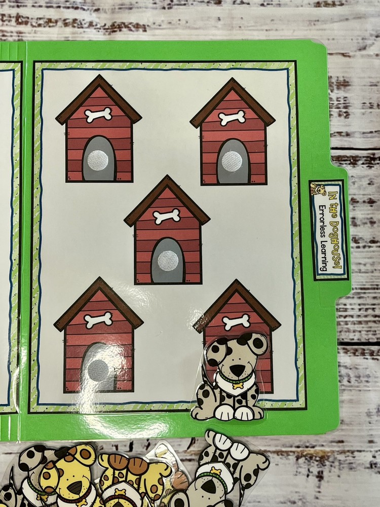 In the Doghouse Errorless Learning File Folder Game Special Education Autism