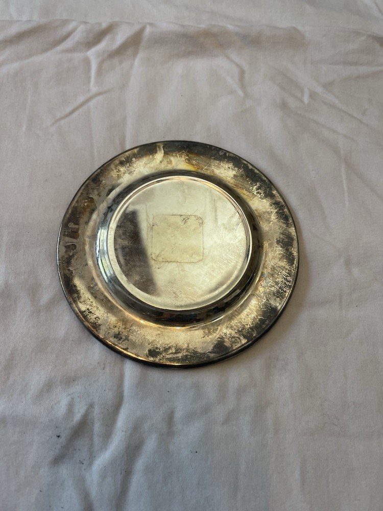 Silverplate Grapevine Pattern Coaster Decorative Plate Post-1940
