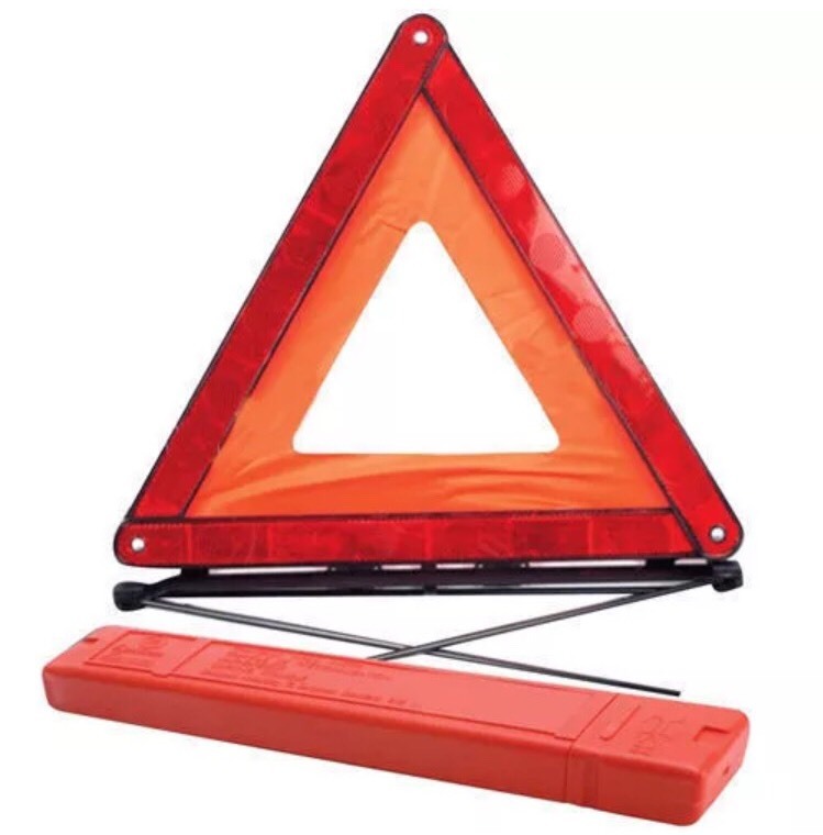 WARNING TRIANGLE EMERGENCY BREAKDOWN FOLDABLE SIGN HAZARD EU REFLECTIVE CAR NEW