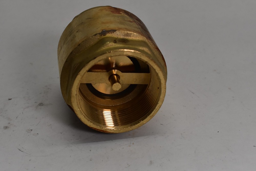 2" NPT Brass Vertical Check Valve Thread Vertical Lead-Free In-Line Spring Check