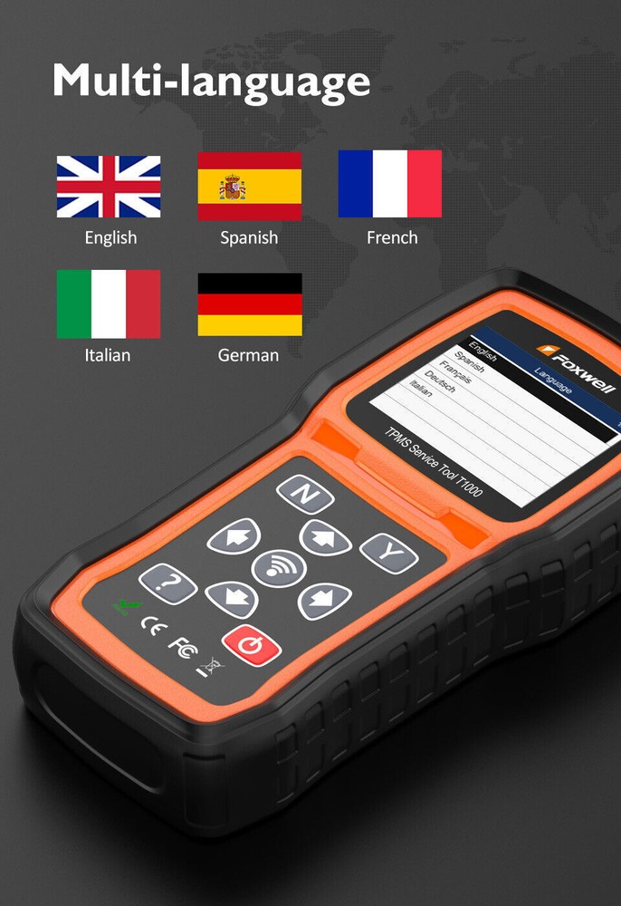 FOXWELL T1000 TPMS Programmer Tire Pressure Sensor Activation Relearn Tester