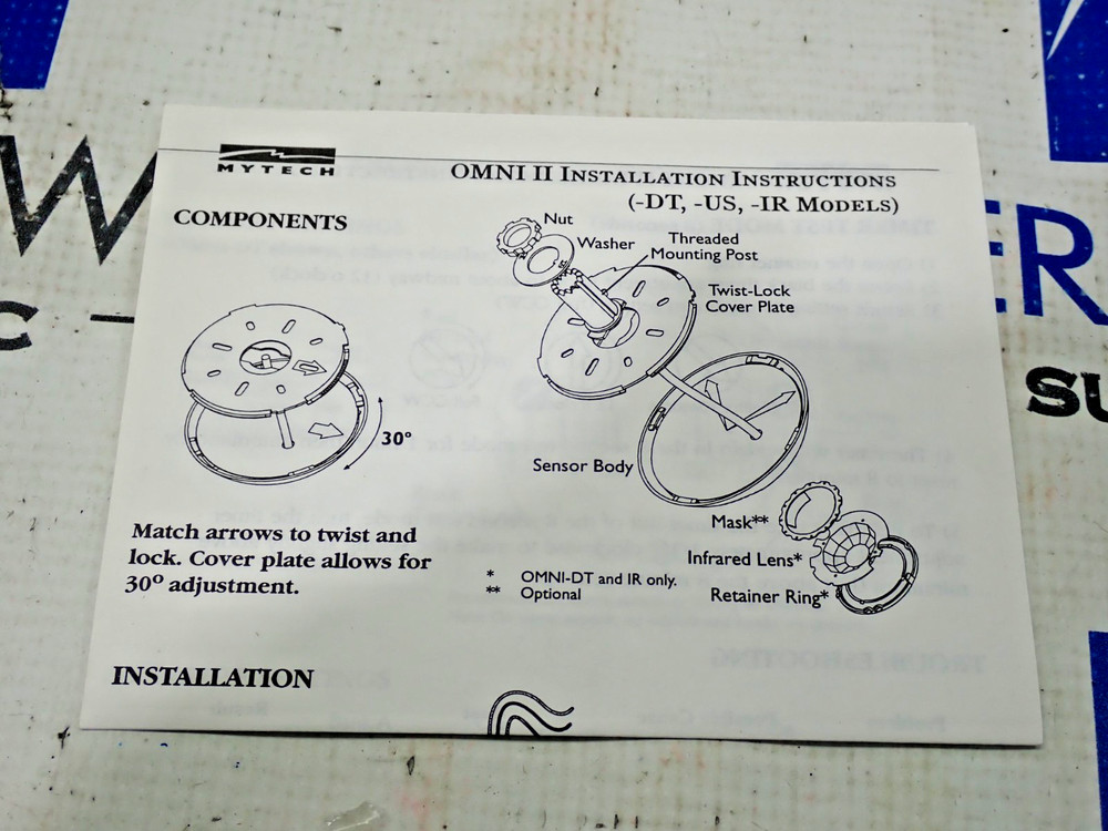 Mytech OMNI DT2000 Occupancy Sensor Dual Technology Ceiling Mount