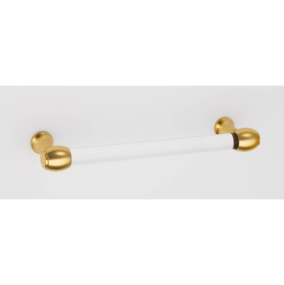 Alno A870-6-PB/NL Royale Acrylic 6" Pull Unlacquered Brass