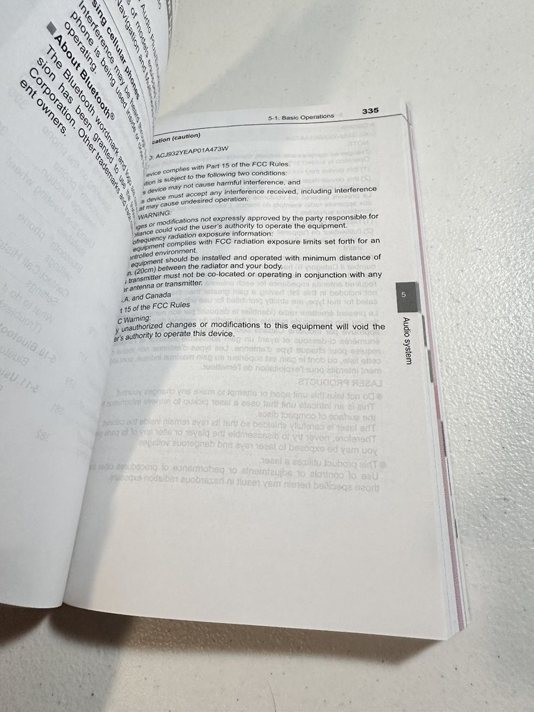 Toyota Highlander Owners Manual Set 2014